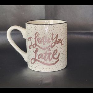 Ceramic Coffee Mug | I Love You A Latte | Vinyl Decal Mug | 12Oz